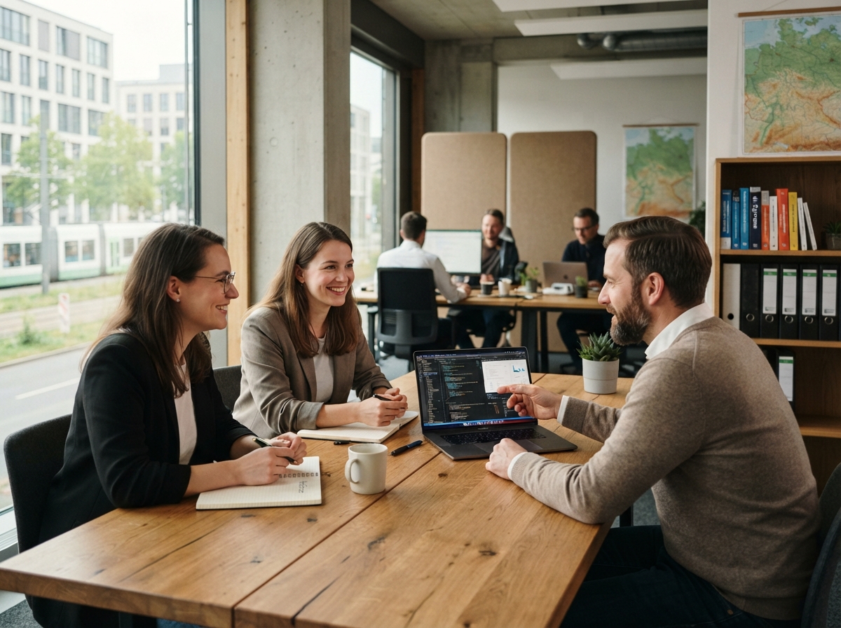 KI-System Team bei der Auswertung von Finanzdaten